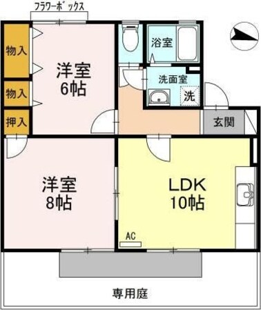 グリーンハイツ田宮の物件間取画像